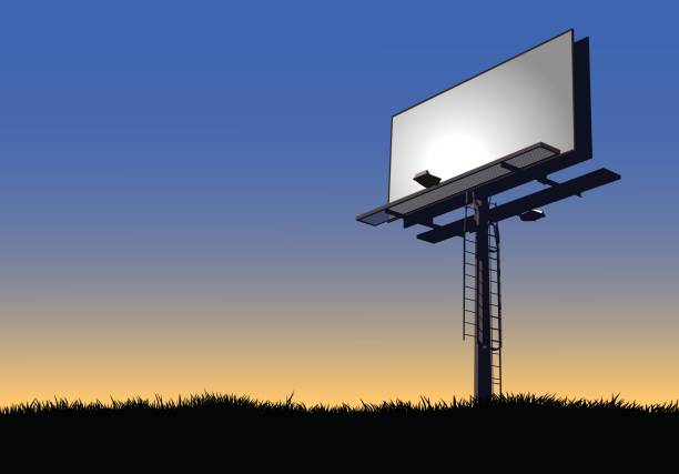 An empty roadside billboard for advertising placement.